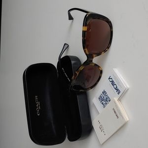 Coach " Dark Vintage Tortoise/Black" Sunglasses